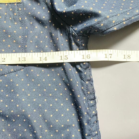 CraftFlow Button Up boys dress Long Sleeve Black Dots front Pockets Cotton size7 - Picture 13 of 14